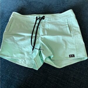 Pelagic Light Green Women's Athletic Shorts